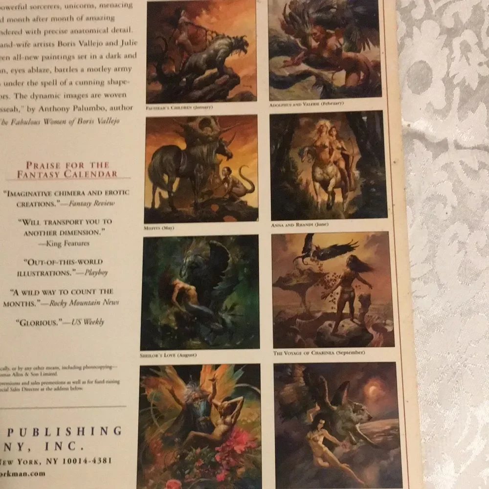 Boris Vallejo & Julie Bell Calendar’s
